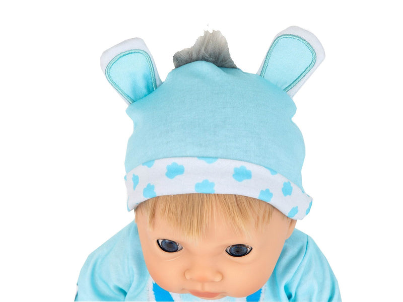 Tiny Treasures Doll with blond hair and blue Hippo outfit