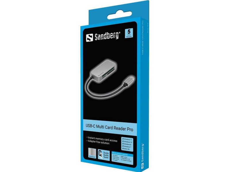Sandberg USB-C Multi Card Reader Pro
