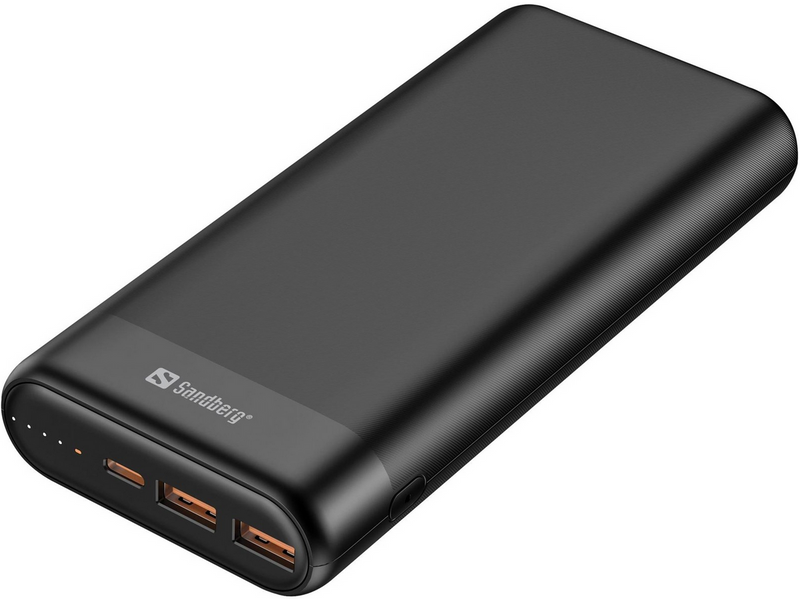 Sandberg Powerbank 20000 PD65W+2xQC3.0 Powerbank (Akku) - schwarz - 20000 mAh