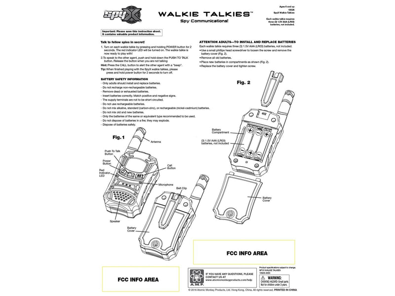 Spy X Walkie Talkies