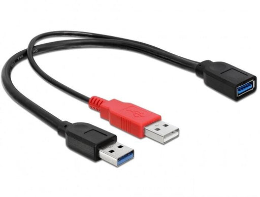 DeLOCK Kabel USB 3.0 Typ A Stecker / USB Typ A Stecker zu USB 3.0 Typ A Buchse 30cm