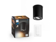 Philips Hue Pillar Single Spotlight - Black - With Dimmer Switch
