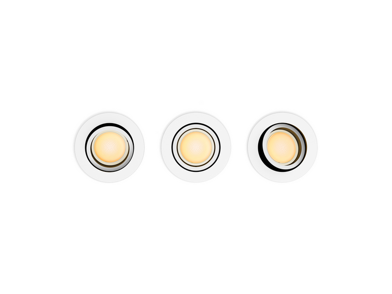 Philips Hue Milliskin Recessed Spotlight 3-Pack — White Ambiance