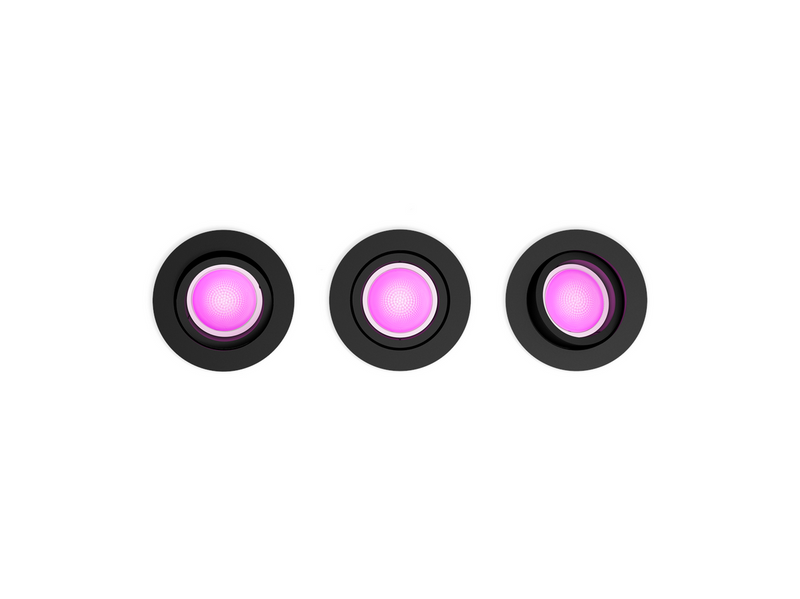 Philips Hue Centura Recessed Spotlight Round - Black - 3-Pack