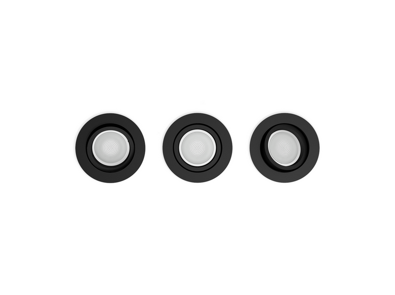 Philips Hue Centura Recessed Spotlight Round - Black - 3-Pack
