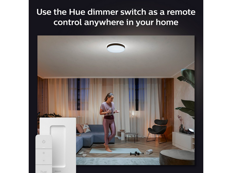 Philips Hue Enrave, große Deckenleuchte (Schwarz)
