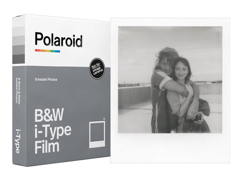 Polaroid Black & White Film i-Type (8 exposures) - White Frame