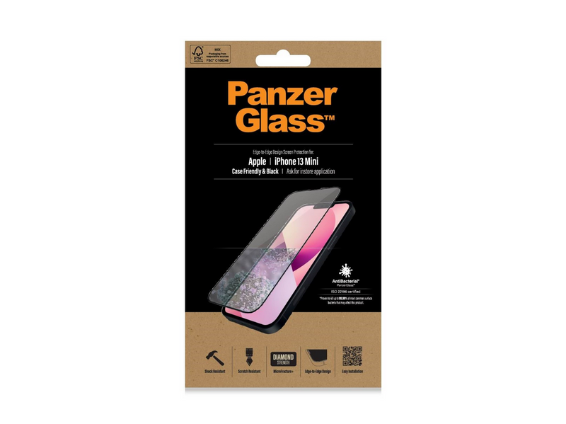 PanzerGlass Screen Protector Apple iPhone 13 Mini | Edge-to-Edge