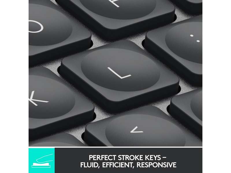 Logitech MX Keys Mini Minimalist Wireless Illuminated Keyboard - Graphite - US - Tastatur - Englisch (US) - Schwarz