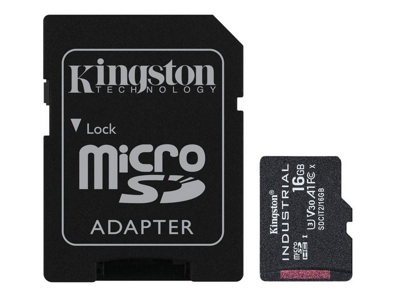 Kingston Industrial microSD/SD - 100MB/s - 16GB
