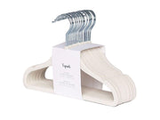 3 Sprouts - Velor Hanger 15 pcs Cream