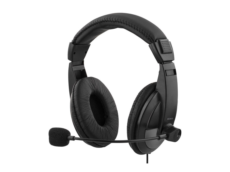 Deltaco USB stereo headset 40 mm drivers 32 ohm.