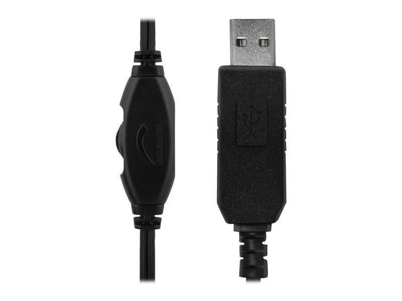 Deltaco USB stereo headset 40 mm drivers 32 ohm.
