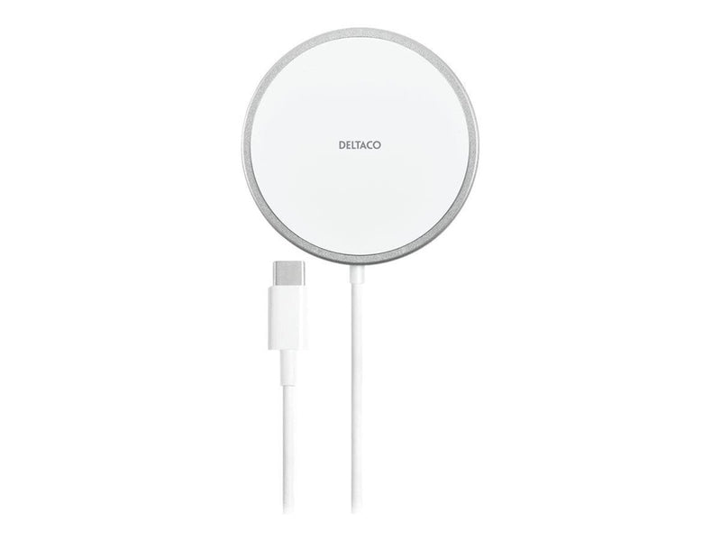 Deltaco magnetic wireless charger 15 W USB-C wh