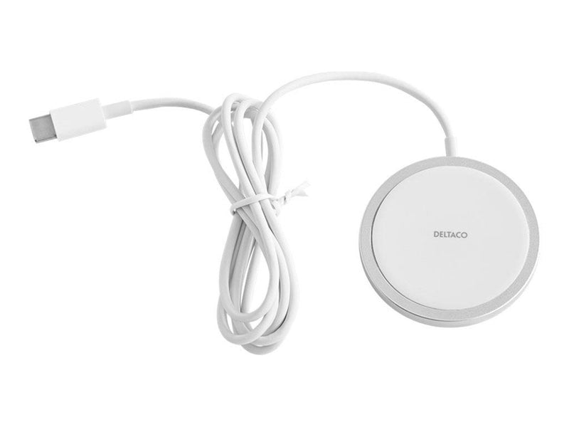 Deltaco magnetic wireless charger 15 W USB-C wh
