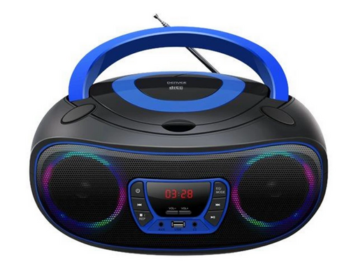 DENVER TCL-212BT - Blue - Boombox - CD - FM - USB - Bluetooth