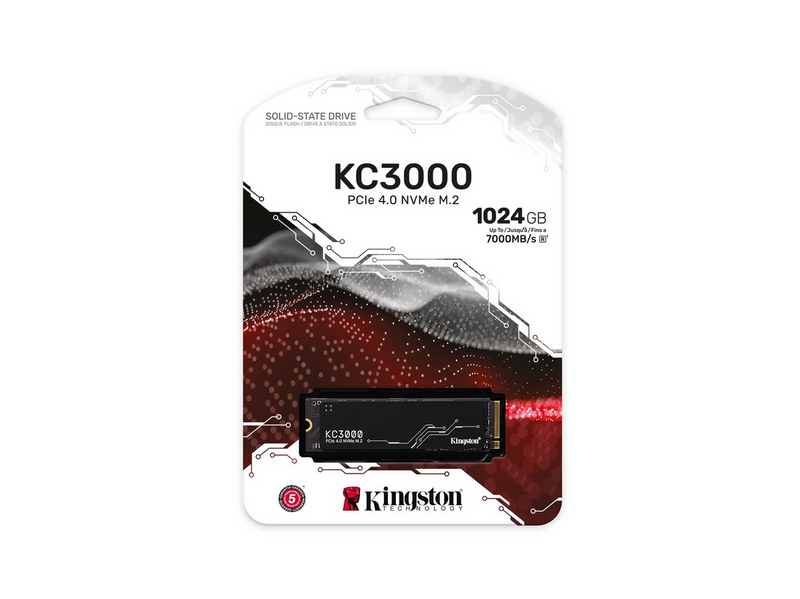Kingston KC3000 SSD - 1TB - PCIe 4.0 - M.2 2280