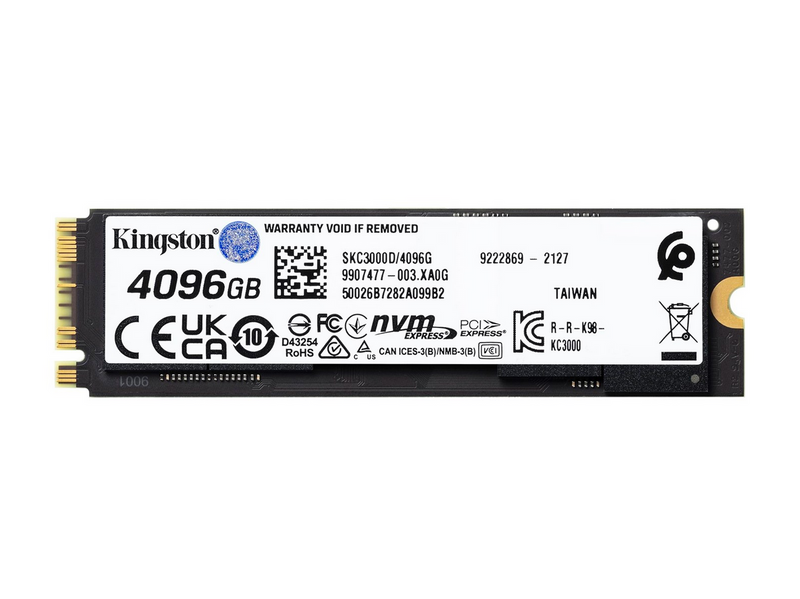 Kingston KC3000 SSD - 4TB - PCIe 4.0 - M.2 2280