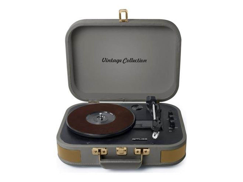 Muse MT-201 BTG Turntable Stereo system BT USB vintage - Plattenspieler Grau
