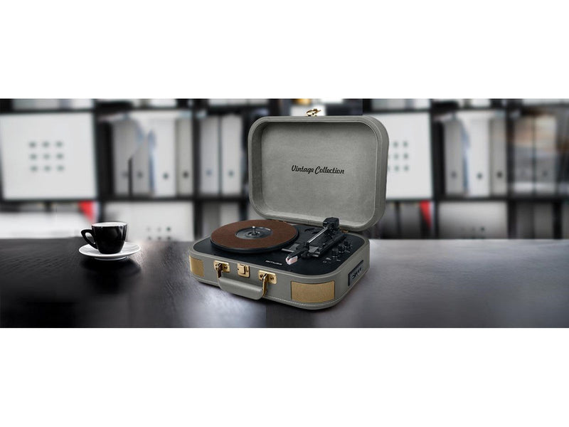 Muse MT-201 BTG Turntable Stereo system BT USB vintage - Plattenspieler Grau
