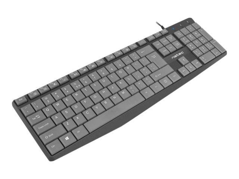 Natec Nautilus - keyboard - US - black - Tastaturen - Englisch - US - Grau