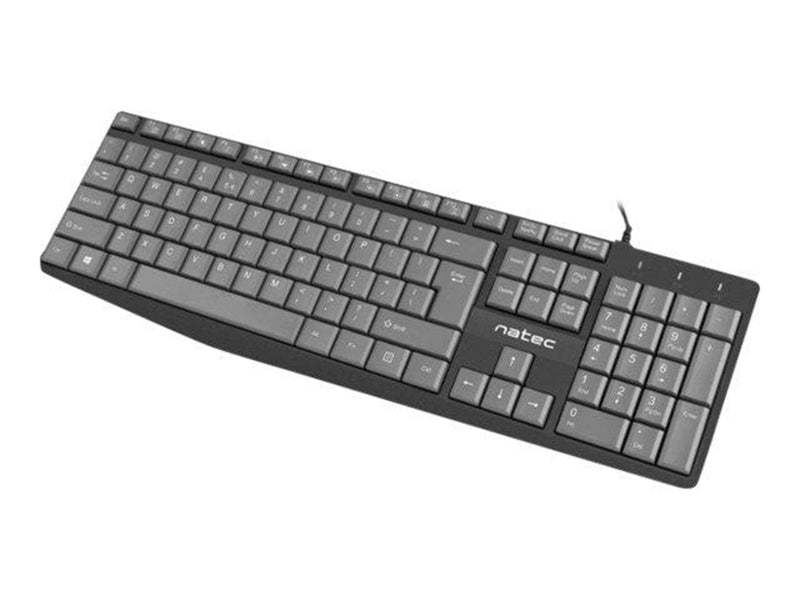 Natec Nautilus - keyboard - US - black - Tastaturen - Englisch - US - Grau