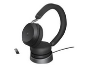 Jabra Evolve2 75 Link380a MS Stereo Stand Black