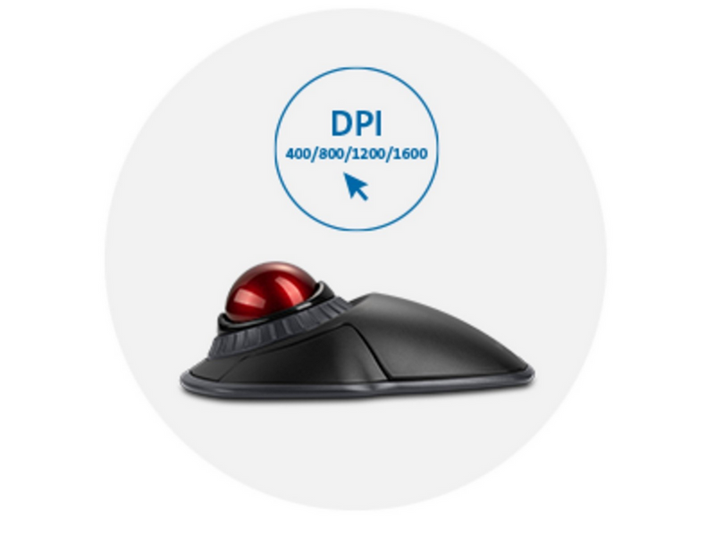 Kensington Orbit® Wireless Trackball with Scroll Ring - Black - Trackball (Schwarz)
