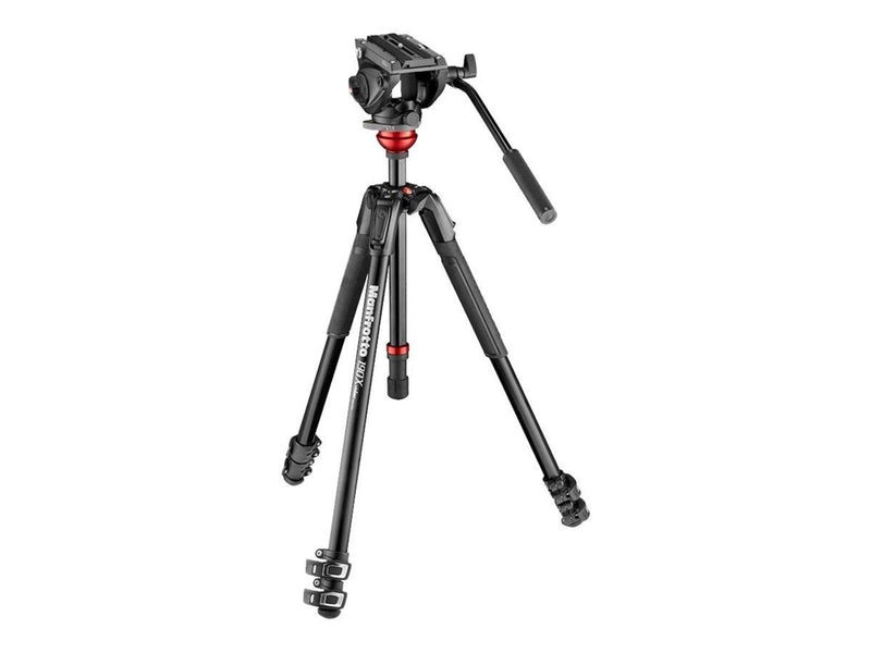 Manfrotto 500 Fluid Video Head Flat Base with 190X Video Alu Tripod