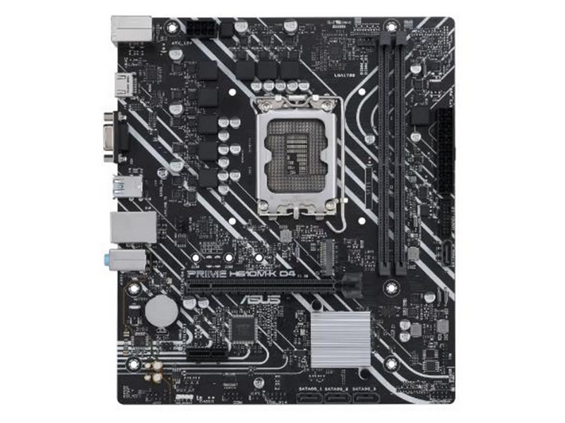 ASUS PRIME H610M-K D4 Mainboard - Intel H610 - Intel LGA1700 - DDR4 RAM - Micro-ATX