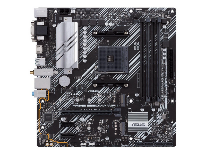 ASUS PRIME B550M-A WIFI II Mainboard - AMD B550 - AMD AM4 socket - DDR4 RAM - Micro-ATX