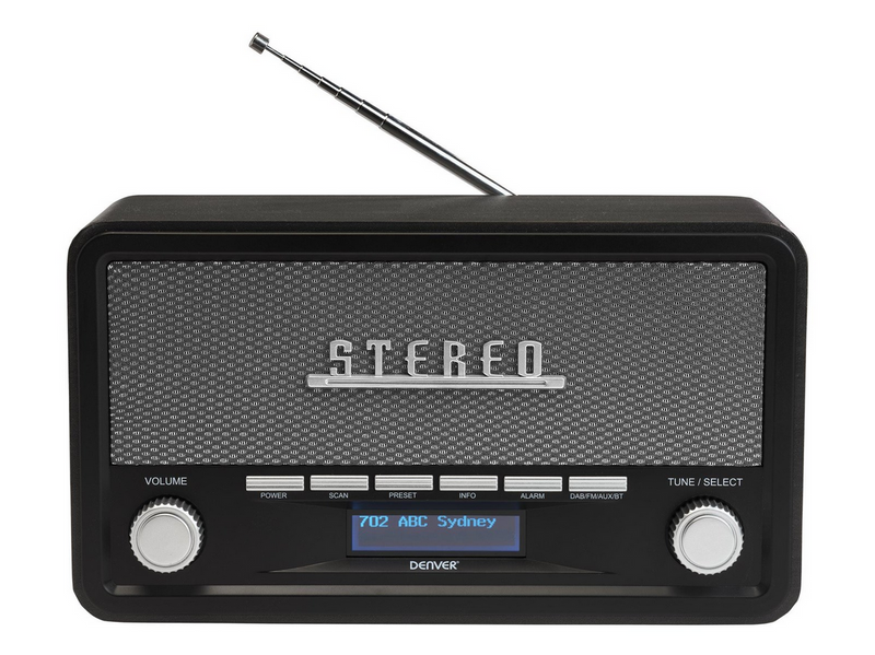 DENVER DAB-18DARKGREY - DAB portable radio - Bluetooth - DAB/DAB+/FM - Stereo - Grau