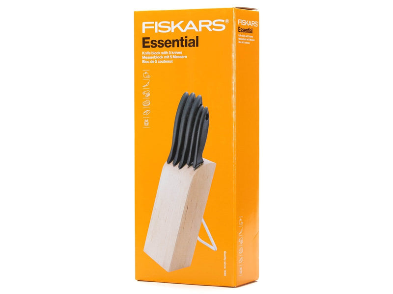 Fiskars Essential Knife block and knives set