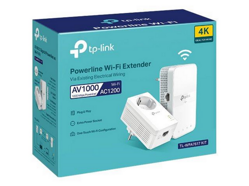 TP-Link TL-WPA7617 KIT AV1000 Gigabit Passthrough Powerline ac Wi-Fi Kit Homeplugs
