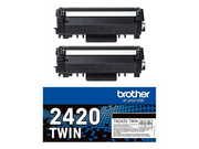 Brother TN2420TWIN / TN2420 2-Pack High Capacity Black Toner
