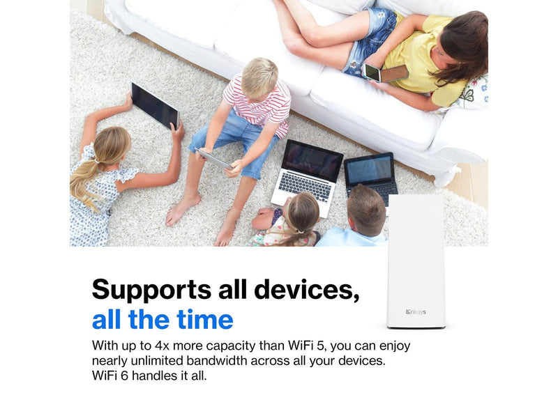 Linksys Atlas Pro 6: Dual-Band Mesh WiFi 6 System AX5400 (2-Pack) - Mesh router Wi-Fi 6