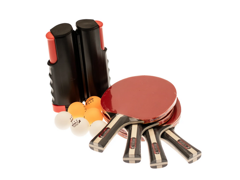 Nordic Games Table tennis set with adjustable net 4 rackets and 6 balls