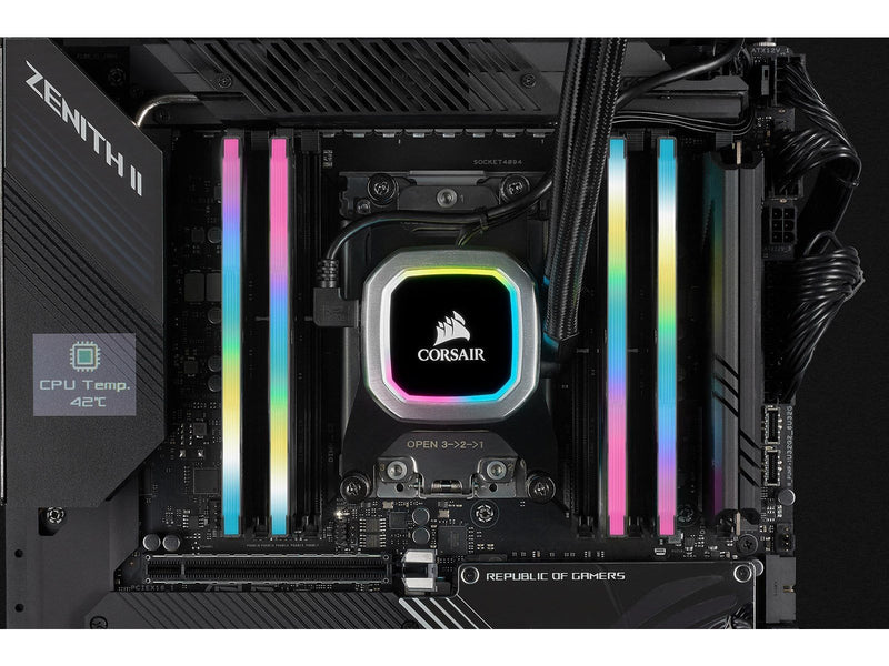 Corsair Vengeance RGB PRO SL DDR4-3600 - 16GB - CL16 - Dual Channel (2 pcs) - AMD Optimized - Schwarz mit RGB