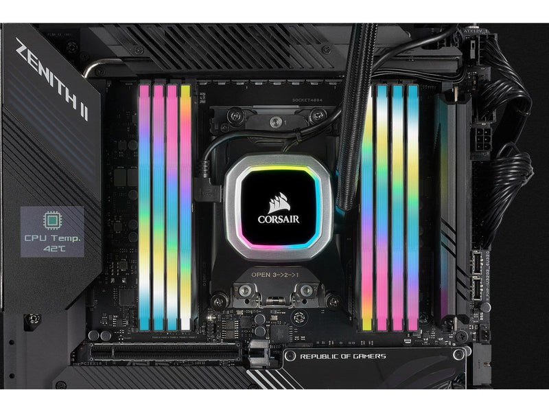 Corsair Vengeance RGB PRO SL DDR4-3600 - 16GB - CL16 - Dual Channel (2 pcs) - AMD Optimized - Schwarz mit RGB