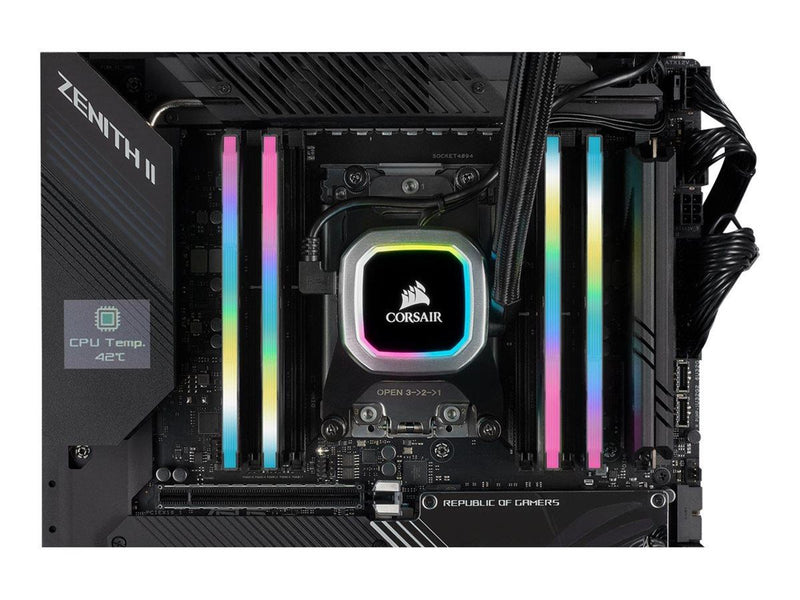 Corsair Vengeance RGB PRO SL DDR4-4000 - 16GB - CL18 - Dual Channel (2 pcs) - AMD Optimized - Schwarz mit RGB