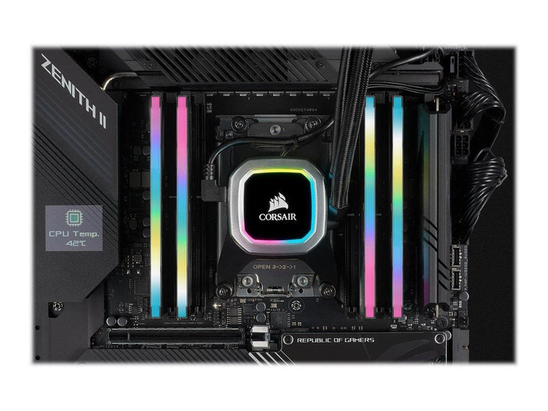 Corsair Vengeance RGB PRO SL DDR4-3200 - 64GB - CL16 - Dual Channel (2 pcs) - Intel XMP - Schwarz mit RGB