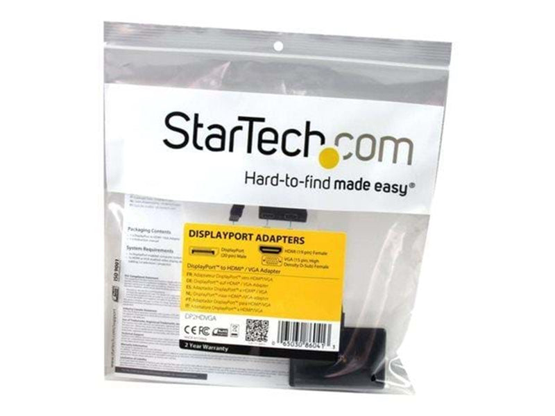 StarTech.com Travel A/V adapter: DisplayPort to HDMI or VGA video transformer
