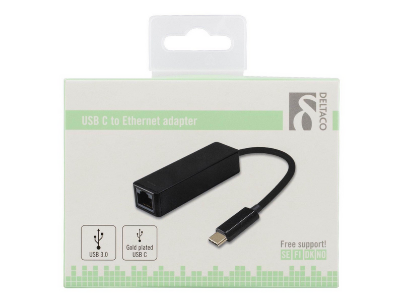Deltaco USBC-GIGA - Network adapter - USB 3.1 - Gigabit Ethernet