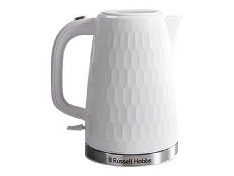 Russell Hobbs Wasserkocher Rapid Boil Kettle Honey Comb - White 26050-70 - Weiß - 2400 W