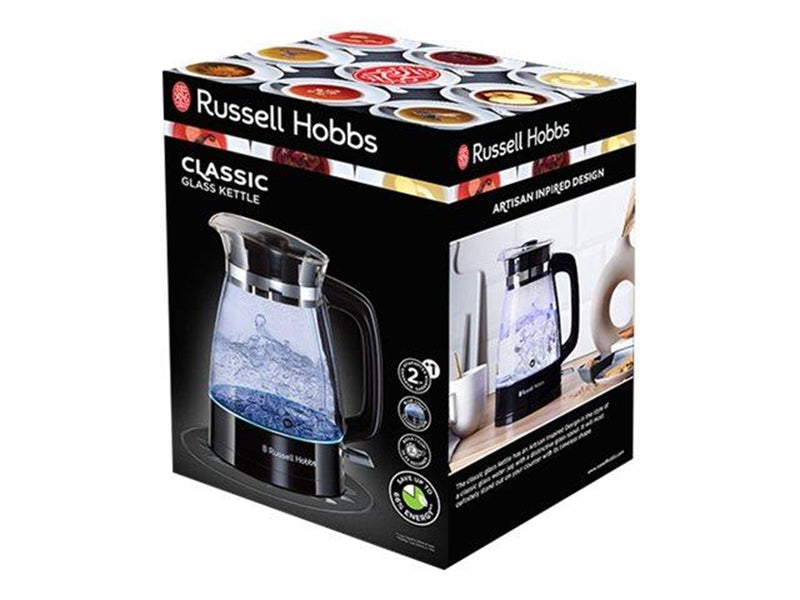 Russell Hobbs Wasserkocher Classic Glass Kettle 26080-70 - Schwarz - 2400 W