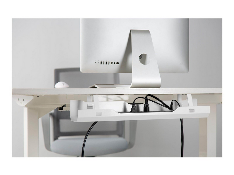 Deltaco Office Cable Management Tray - White
