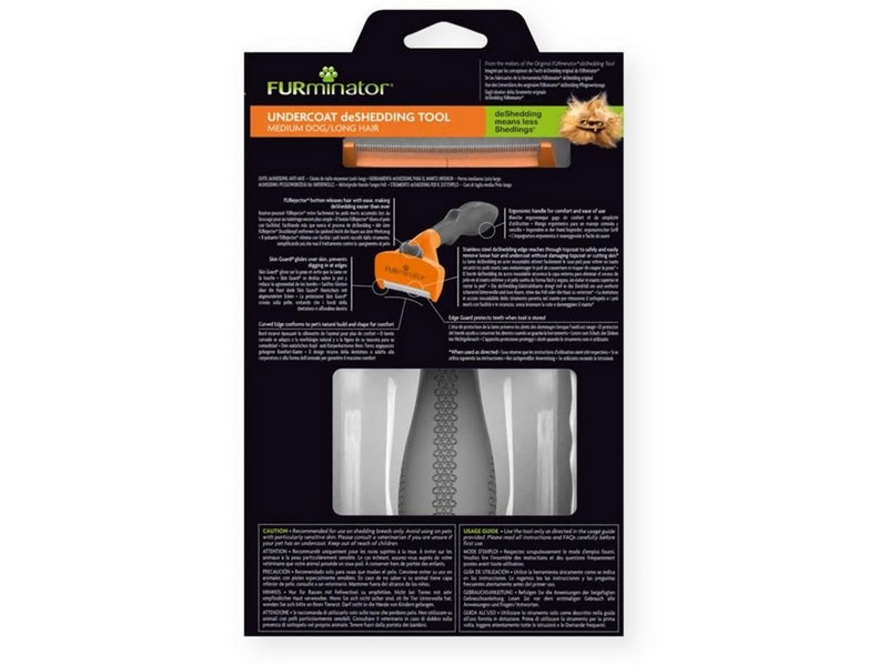 FURminator Deshedder for Medium Dogs Long Hair