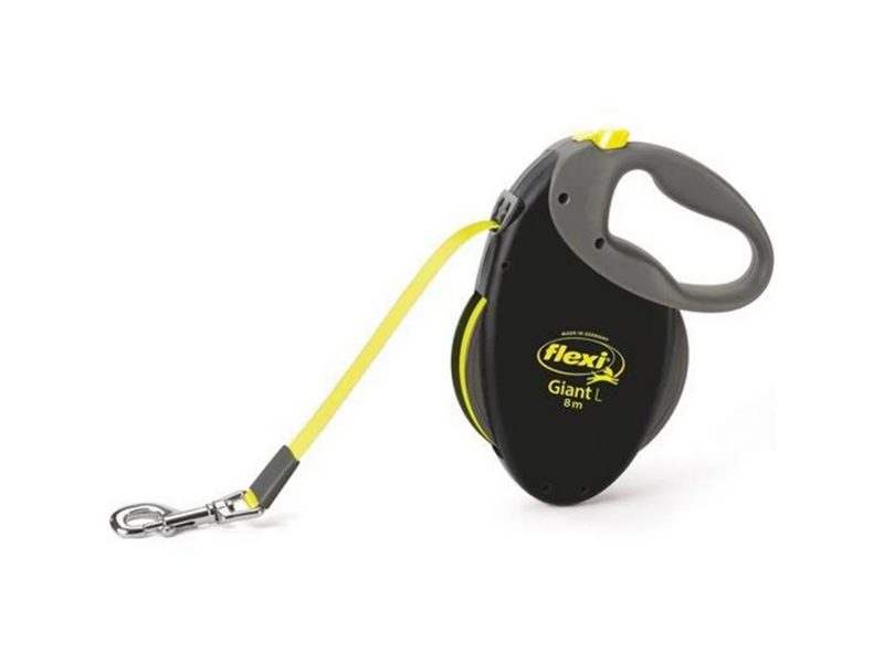 Flexi - Leash Giant L 8M Tape Black/Neon Yellow Max 50Kg - (600.7782)