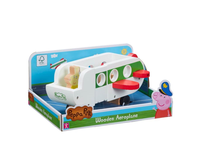 Peppa Pig Wooden Aeroplane & Figure