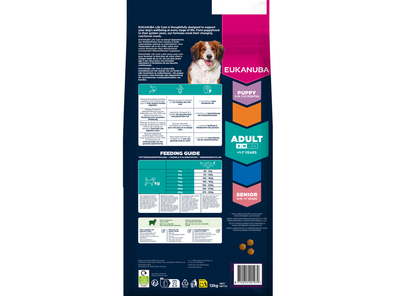 Eukanuba Adult Small & Medium Lamb & Rice 12 kg